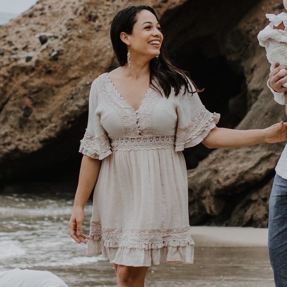 This Time Around Lace Detail Mini Dress, Small - Picture 9 of 9